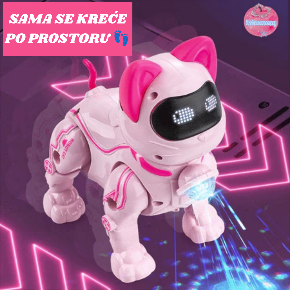 3u1 Robot Maca koja svetli, peva i trči