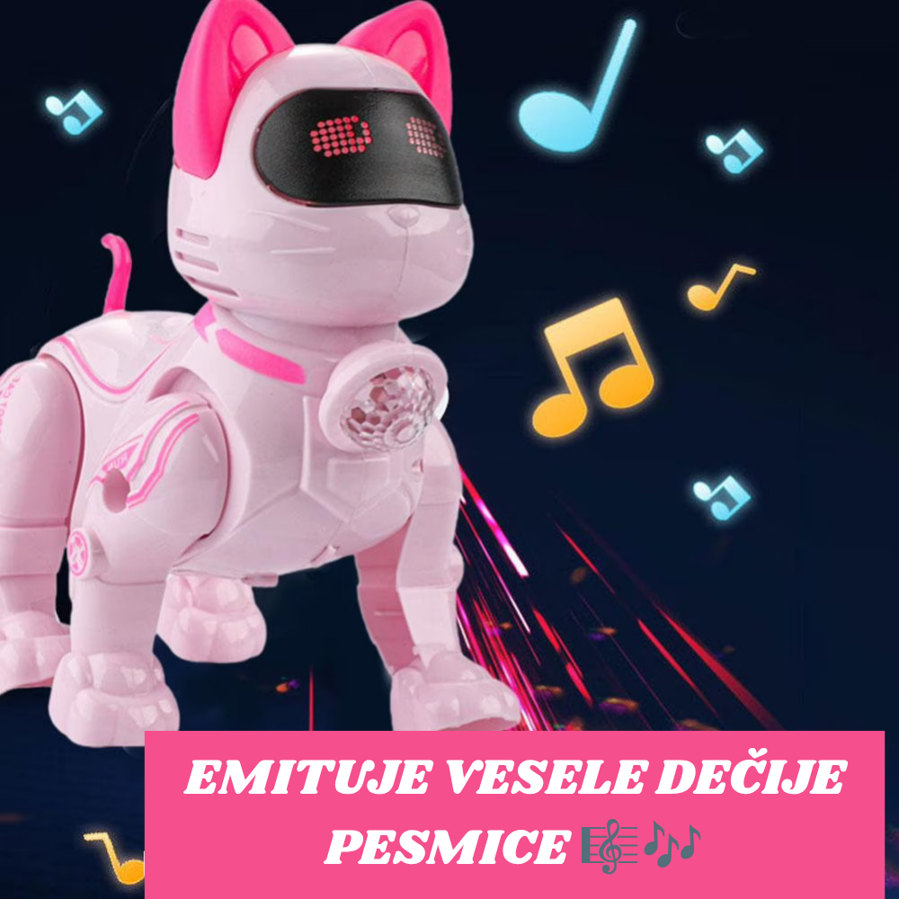3u1 Robot Maca koja svetli, peva i trči